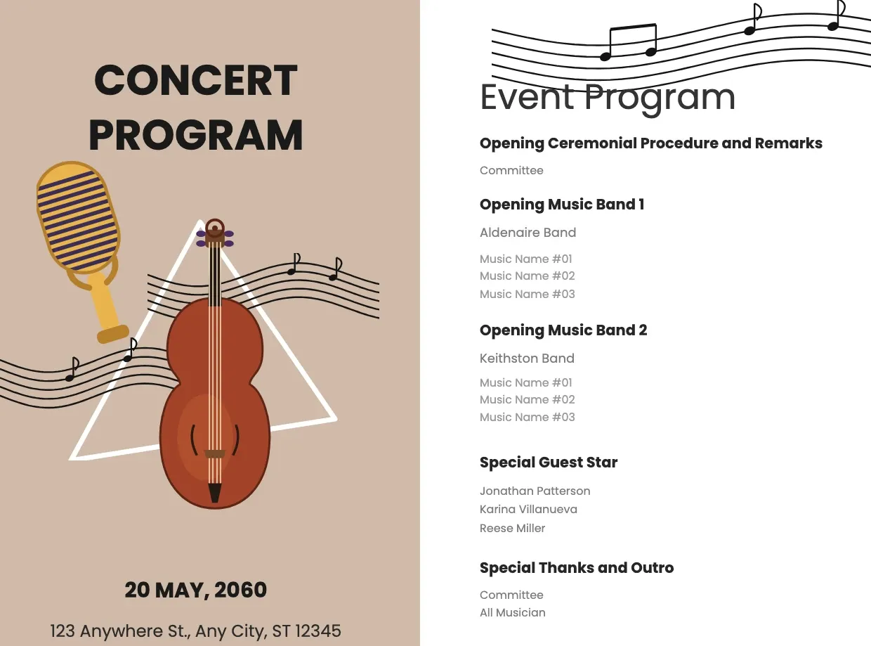 Concert Program Template