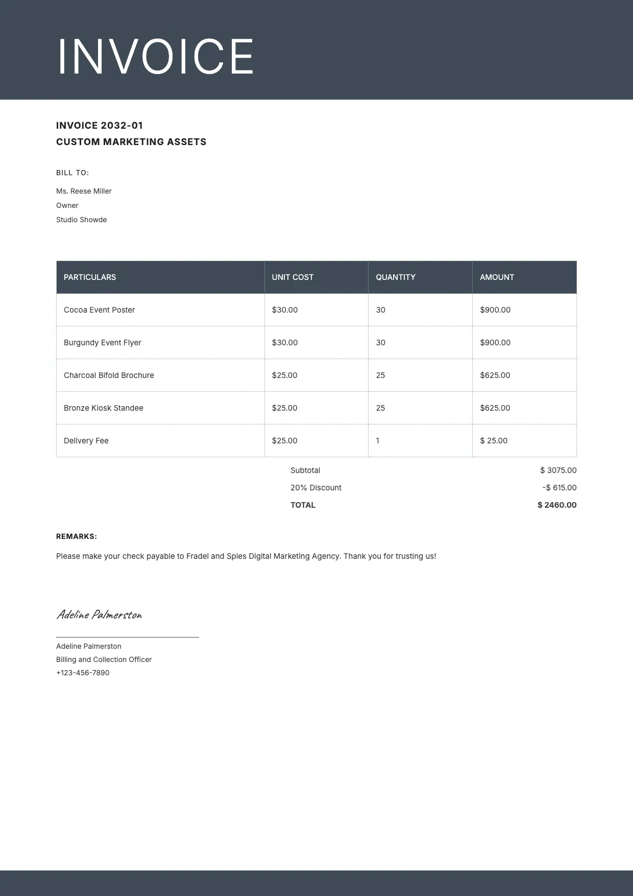 Contractor Invoice Template