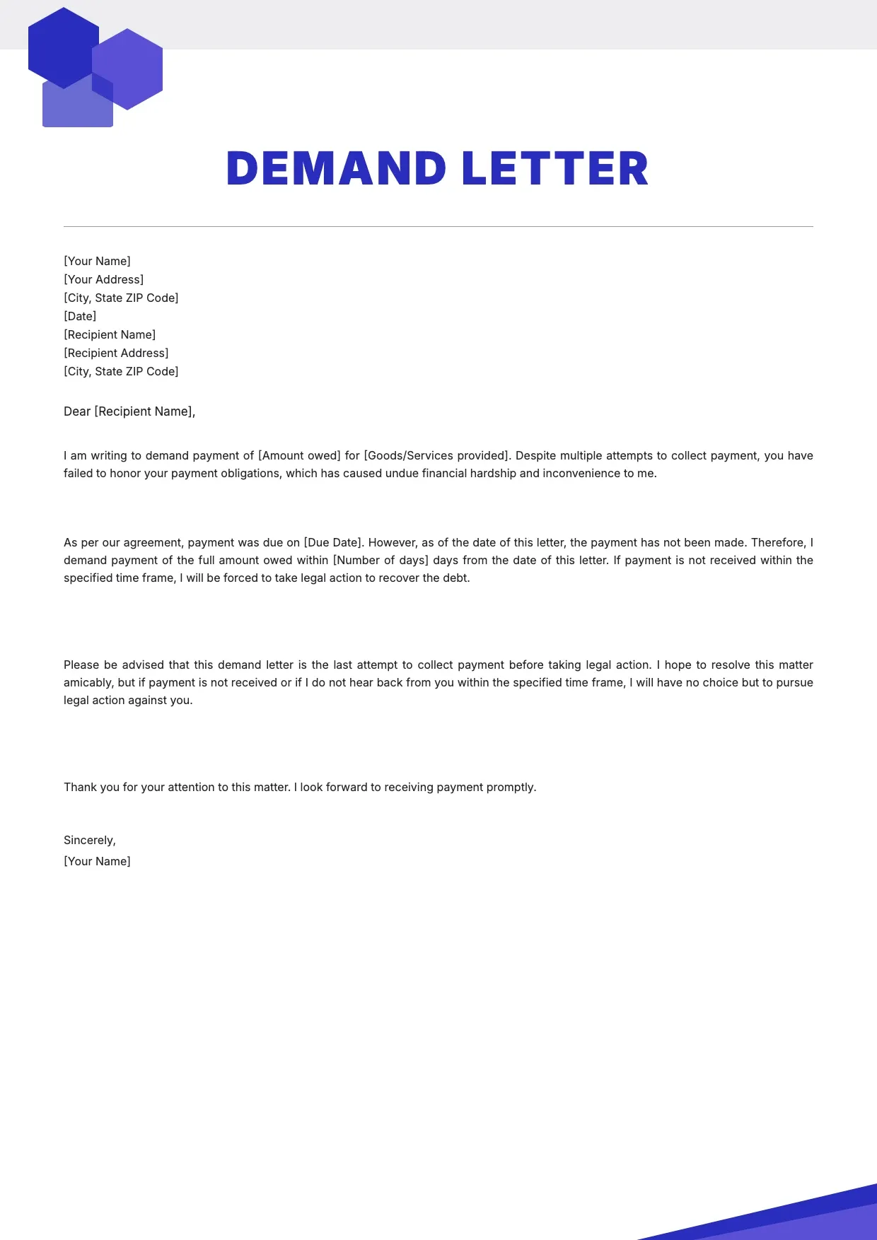 Demand Letter Template