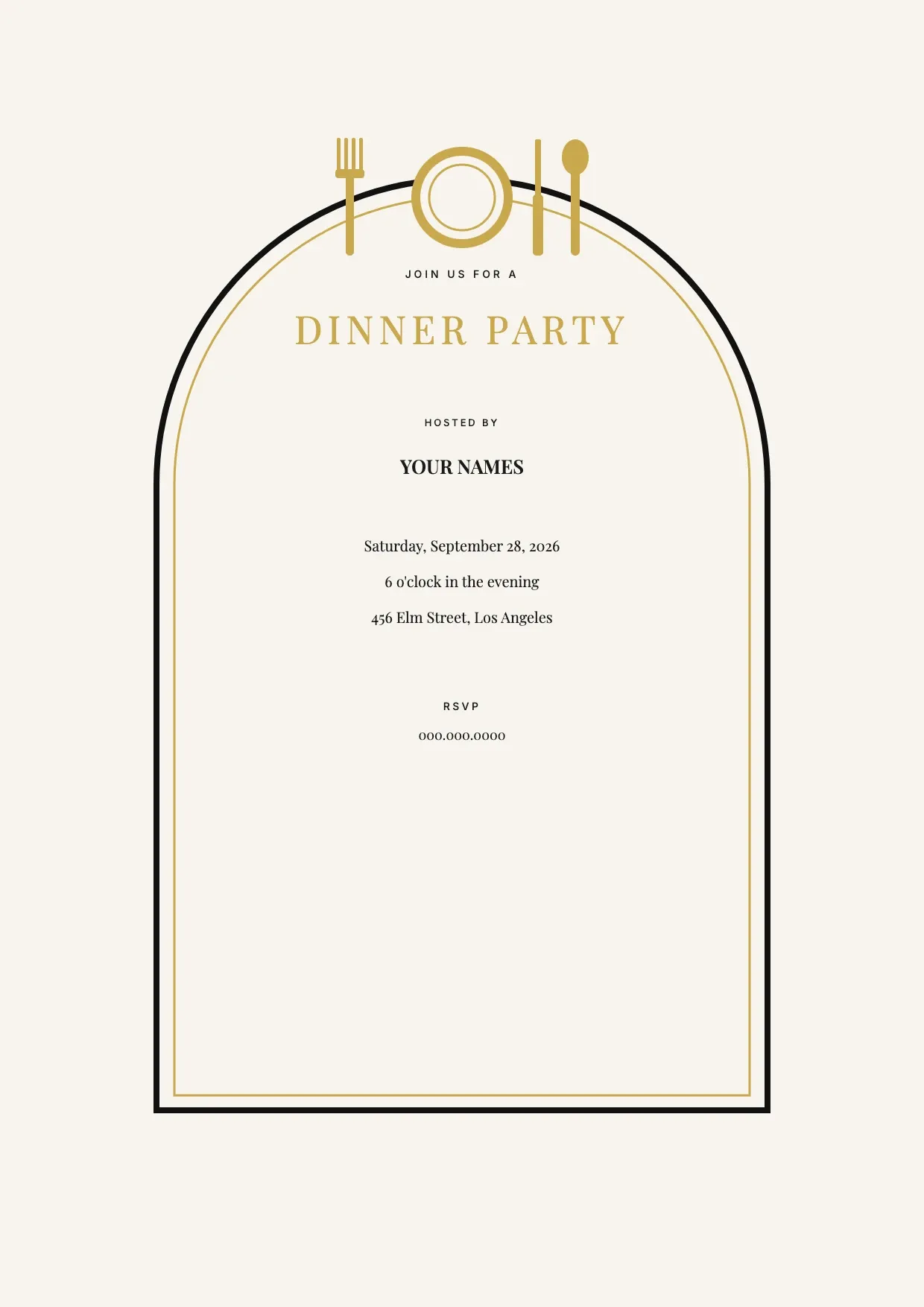 Dinner Invitation Template