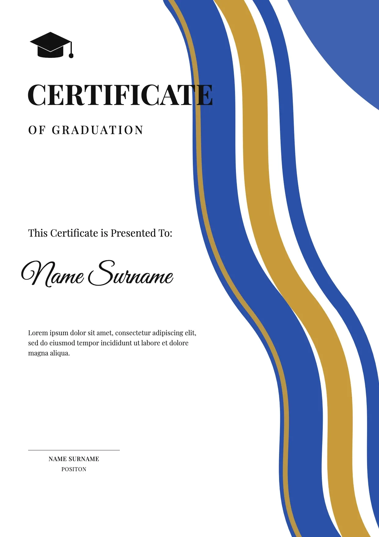 Graduation Certificate Template