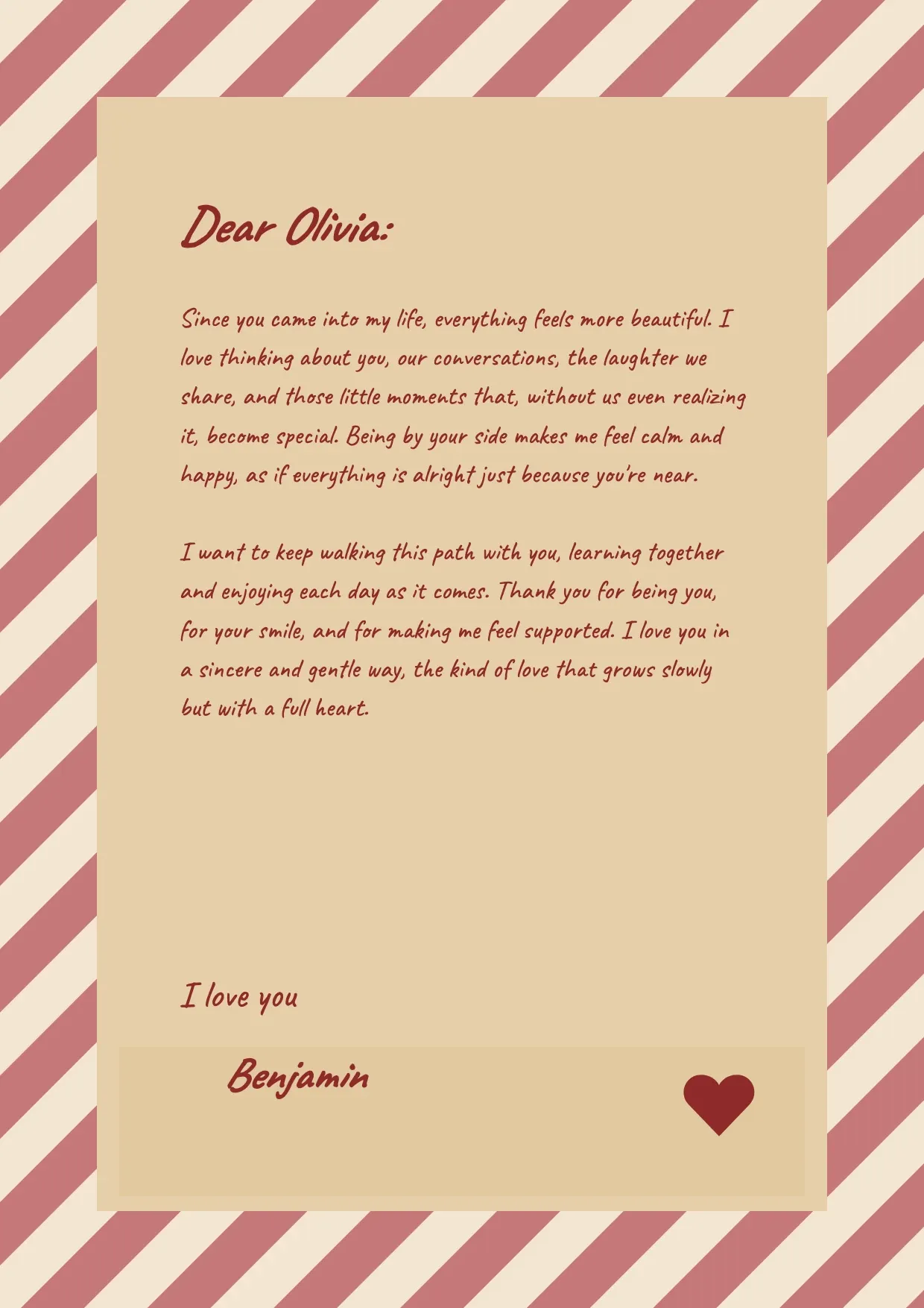 Love Letter Template