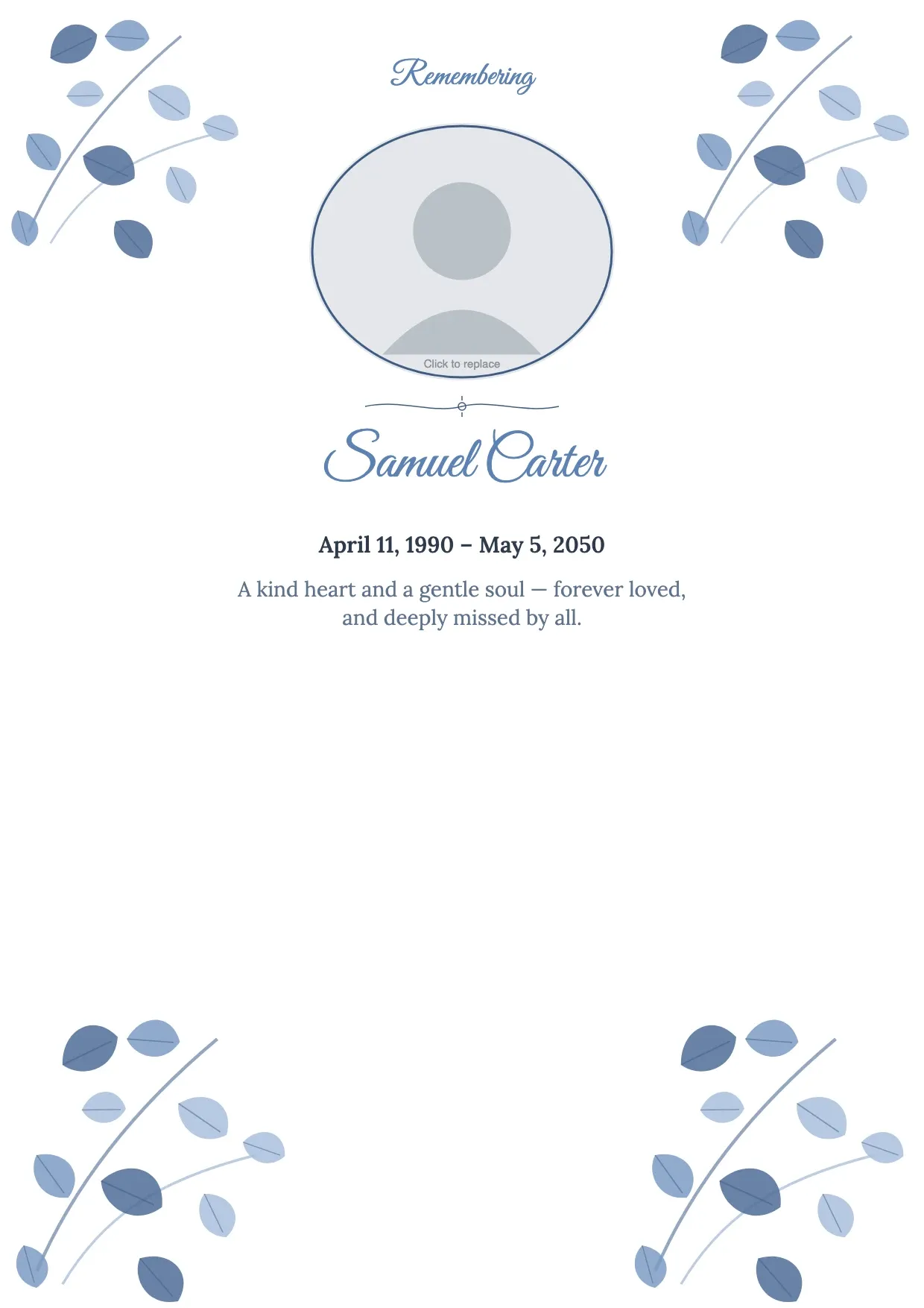 Obituary Template