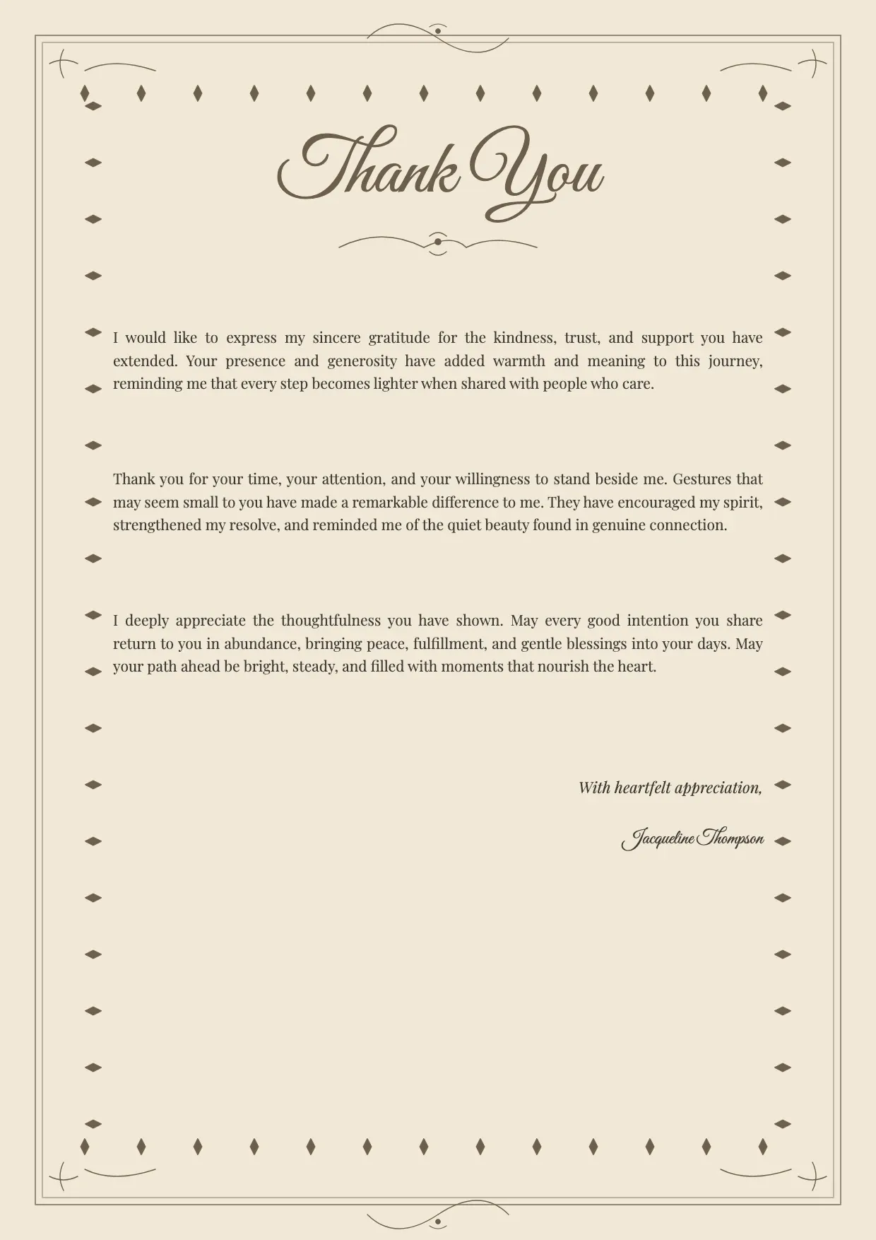 Thank You Letter Template